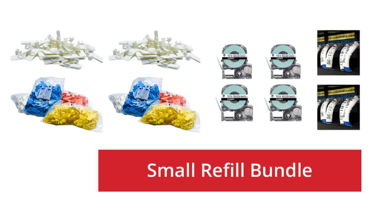 Small Refill Bundle - Ultimate Cable Labeling System - Epson Labelworks and AnD Cable Products