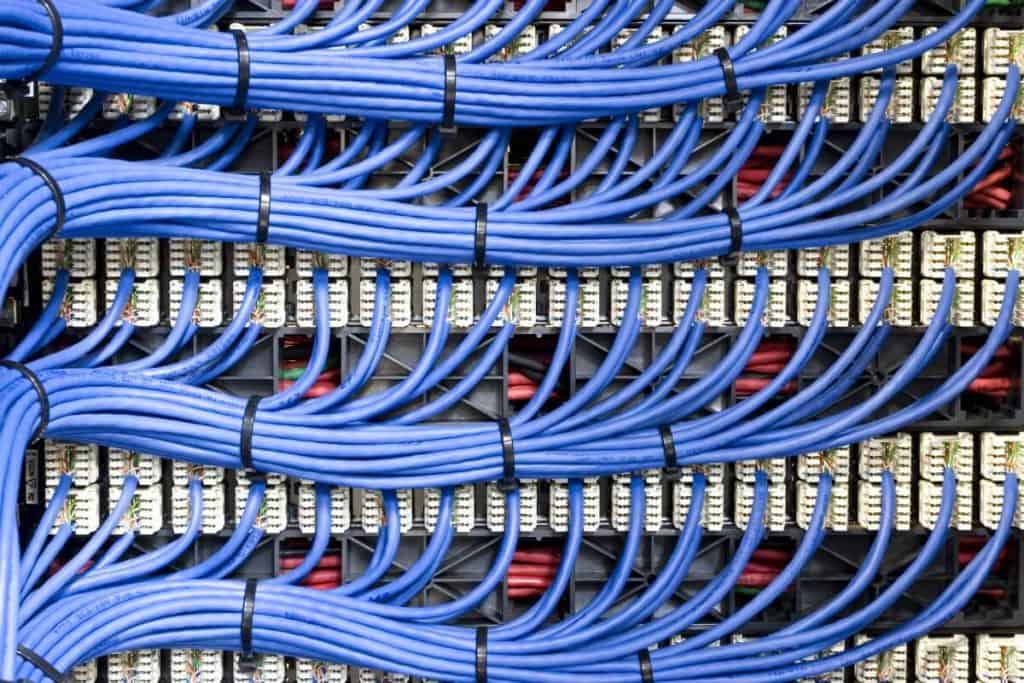Network cable management using cable ties